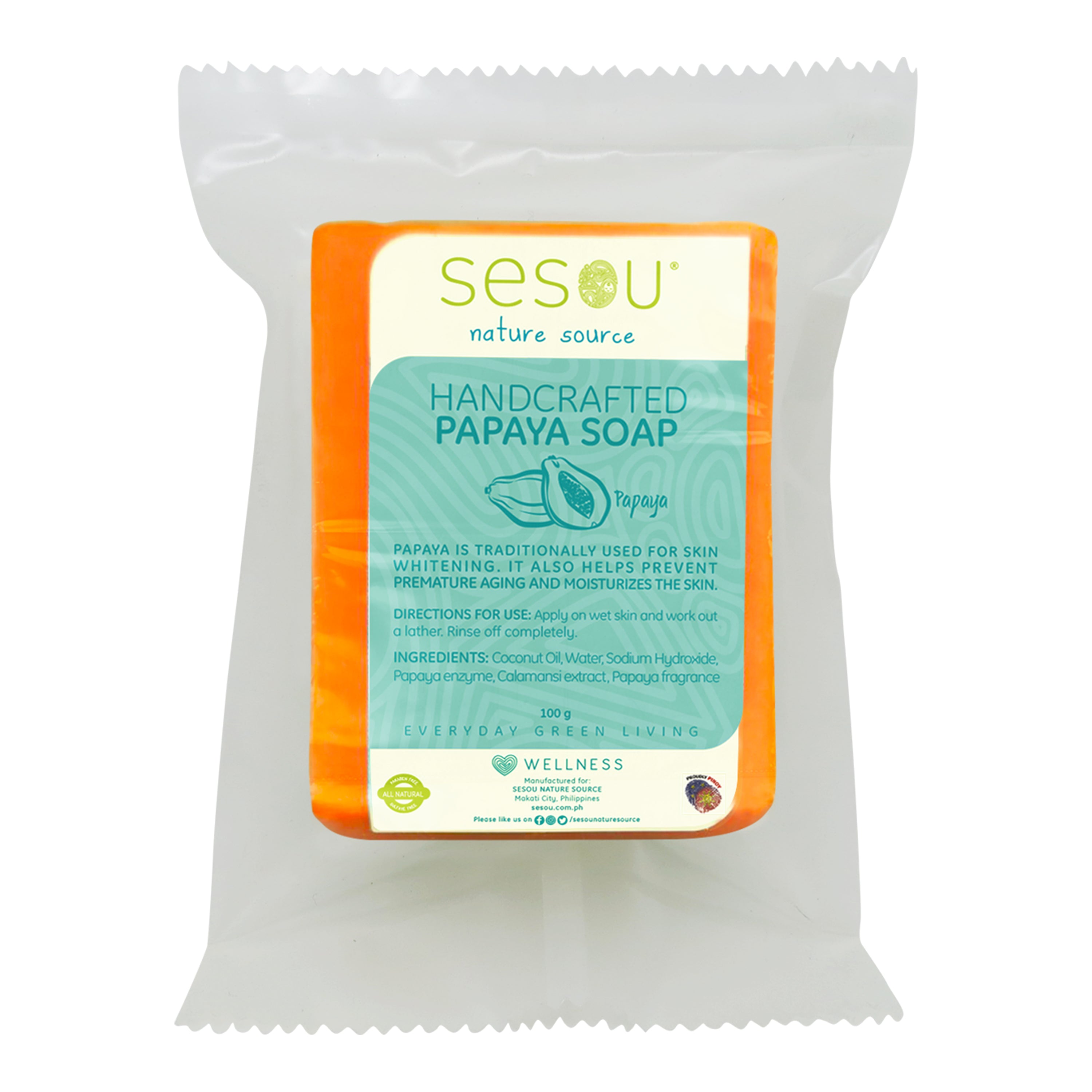 Papaya Soap 100g SESOU Nature Source